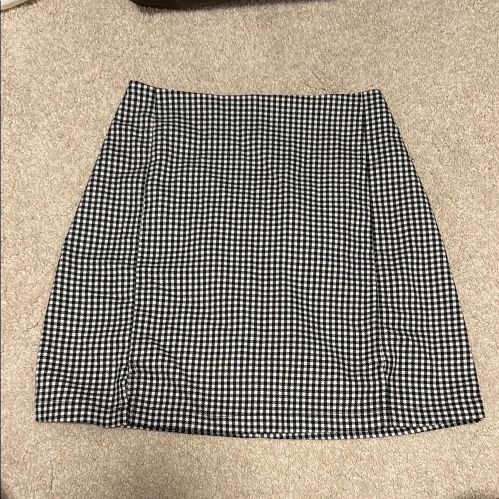 Brandy Melville Monochrome Checkered Pencil Skirt